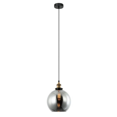 PESINI Pendant Lamp Light Interior ES 40W Black Smoke Wine Glass Antique Brass Highlight