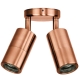 Pillar Light Double Adjustable GU10 Copper IP65 Round Back Plate