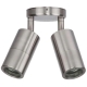 Pillar Light Double Adjustable GU10 Titanium IP65 Round Back Plate