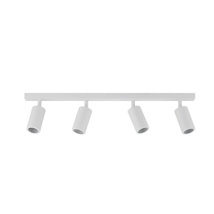 Pillar Light Adjustable 4 Light GU10 White IP44 Rectangular Bar Back Plate