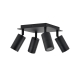 Pillar Light Adjustable 4 Light GU10 Black IP44 Square Back Plate