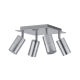 Pillar Light Adjustable 4 Light GU10 Titanium IP44 Square Back Plate