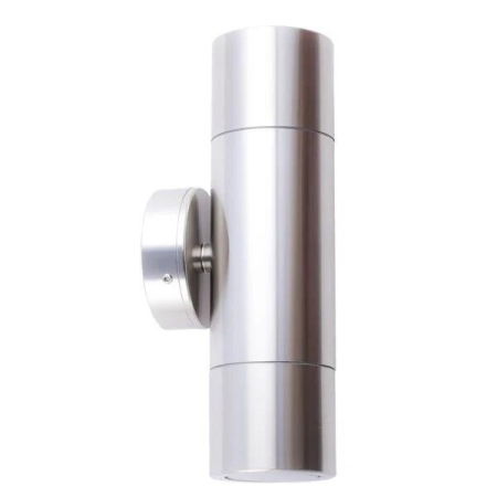 Pillar Light Up/Down GU10 Stainless Steel 316 IP65 Round Back Plate