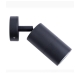 Pillar Light Single Adjustable 12V MR16 Black IP65 Round Back Plate