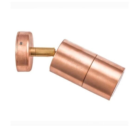 Pillar Light Single Adjustable 12V MR16 Copper IP65 Round Back Plate
