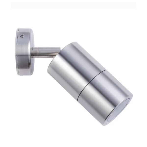Pillar Light Single Adjustable 12V MR16 Stainless Steel 316 IP65 Round Back Plate