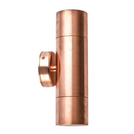 Pillar Light Up/Down 12V MR16 Copper IP65 Round Back Plate