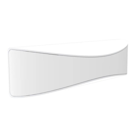 Pia Modern Wall Light Surface Mounted Up/Down 10W Curved Matte White Opal Diffuser