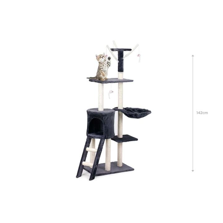 Pets  142cm Cat Scratcher / Scratching Post Tree - Beige + Dark Grey