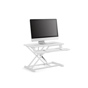 Pro Height Adjustable Sit Stand Computer Work Task Study Office Desk Riser - White