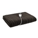 Plush Electric Heated Throw Blanket - Dark Chocolate