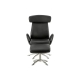 Penny PU Leather Resting High Back Relaxing Lounge Accent Chair W/ Ottoman - Black