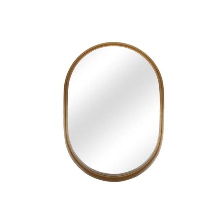 Oval Metal Wall Mirror - Gold