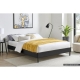Parker Fabric Bed Base Bed Frame - Single / Black