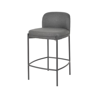 Raimon Furniture Primo Fabric Modern Kitchen Counter Bar Stool Metal Legs 67cm Charcoal