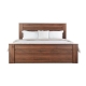 Design Square Modern Wooden Bed Frame Double Size W/ Headboard - Walnut