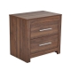 Design Square Modern Wooden BedSide Side Table Nightstand - Walnut