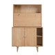 6IXTY Niche Fall-Front Desk Storage Display Cabinet - Natural