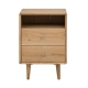 6IXTY Niche Nightstand Bedside Table Wooden Storage Cabinet - Natural