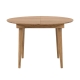 6IXTY Niche Round Oval Wooden Extension Dining Table 110-145cm - Natural