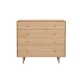 6IXTY Niche Scandinavian Design Wooden Chest of 3- Drawers Storage Cabinet - Natural
