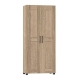 Nova 2-Door Tall Cupboard Tallboy Storage Cabinet - Light Sonoma Oak