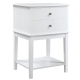 Merci 2-Drawer Bedside Nightstand End Lamp Side Table - White