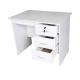 Design Square Modern Office Writing Study Desk 90cm W/ 3-Drawers - White