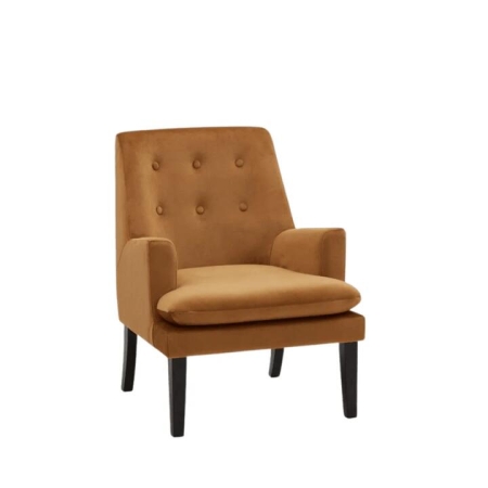 Design Square Modern Fabric Accent Lounge Relaxing Chair - Brown