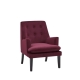 Design Square Modern Fabric Accent Lounge Relaxing Chair - Purple