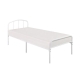 Design Square Metal Bedframe Single Size Country Style - White