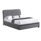 Our Home Norah Modern Fabric Gas Lift Tufted Bed Frame Double Size - Dark Grey