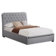 Our Home Norah Modern Fabric Gas Lift Tufted Bed Frame King Single Size - Light Grey