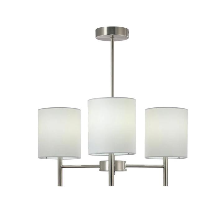 Olde 3 Lights Hanging Chandelier Lamp Light Antique Satin Chrome