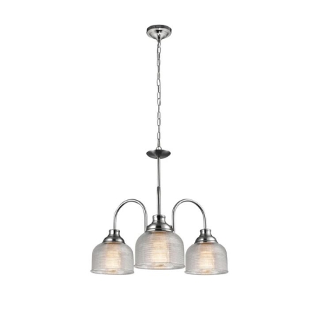 Niri Modern 3 Lights Hanging Chandelier Lamp Light Satin Chrome