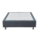 Design Square Modern Fabric Bed Frame Platform Base Double Size - Dark Grey