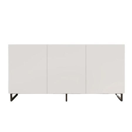 Design Square Otis Buffet Unit Sideboard W/ 3-Doors Storage Cabinet - Oak/White