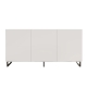 Design Square Otis Buffet Unit Sideboard W/ 3-Doors Storage Cabinet - Oak/White