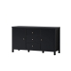 Design Square Nick Sideboard Buffet Unit W/ 2-Doors 3-Drawers Storage Cabinet - Black