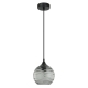 MARBRE Pendant Lamp Light Interior ES OD170mm H180mm Wine Glass Smokey Black Wavy Glass