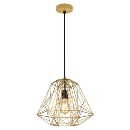 MARTE Pendant Lamp Light Interior ES 72W Antique Brass Iron Cage with Black OD395 X H350