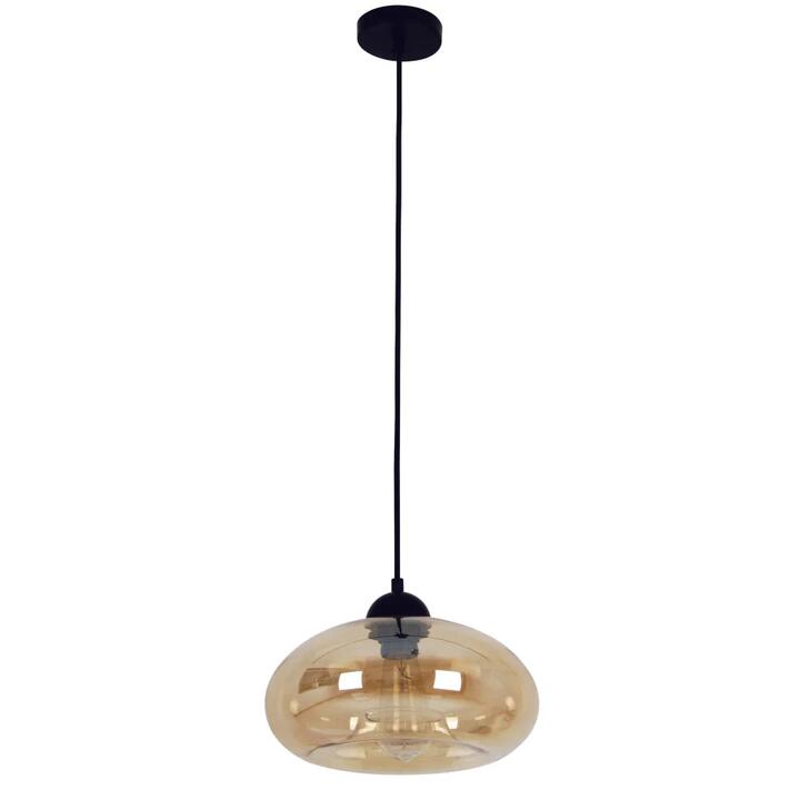 MASON Pendant Lamp Light Interior ES Amber Glass Oval OD275mm
