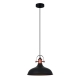 NARVIK Pendant Lamp Light Interior ES Matte Black Dome with Copper Highlight OD360mm