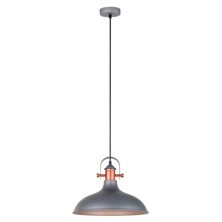 NARVIK Pendant Lamp Light Interior ES Matte Grey Dome with Copper Highlight OD360mm
