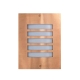 NED Wall Light Surface Mounted ES Rectangular Copper IP54 Grilled Mask Opal Diffuser