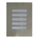 NED Wall Light Surface Mounted ES Rectangular Stainless Steel 316 IP54 Grilled Mask Opal Diffuser