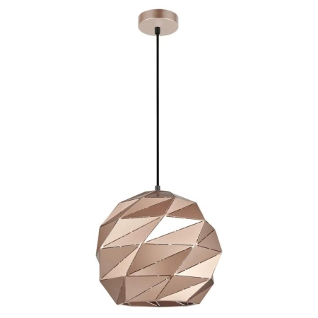 ORIGAMI Pendant Lamp Light Interior ES 60W Rose Gold Dome Large Iron OD320mm x H3215mm