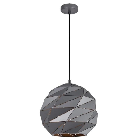 ORIGAMI Pendant Lamp Light Interior ES 60W Matte Grey Dome Large Iron OD320mm x H3215mm