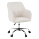 Design Square Nancy Polyester Fabric Home Office Working Computer Task Chair White