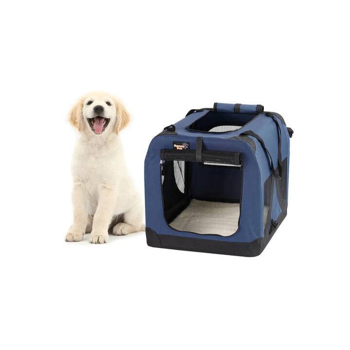 NEW Dog Crate Portable Soft Pet Large 70.0 x 52.0 x 52.0cm Dog Supplies - Blue